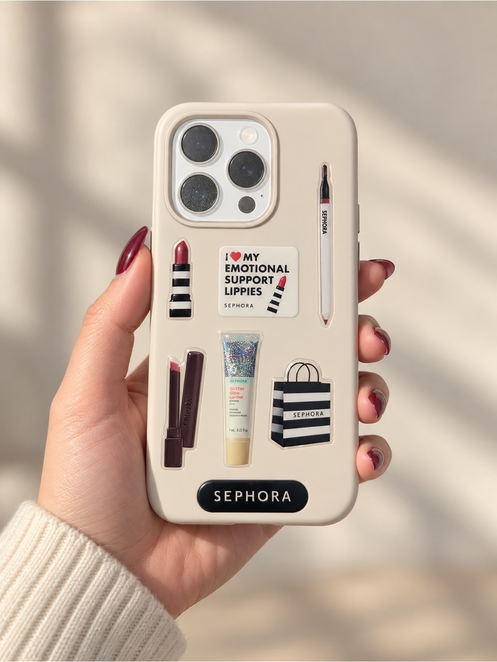 Sephora Beige Cosmetic Sticker iPhone Case